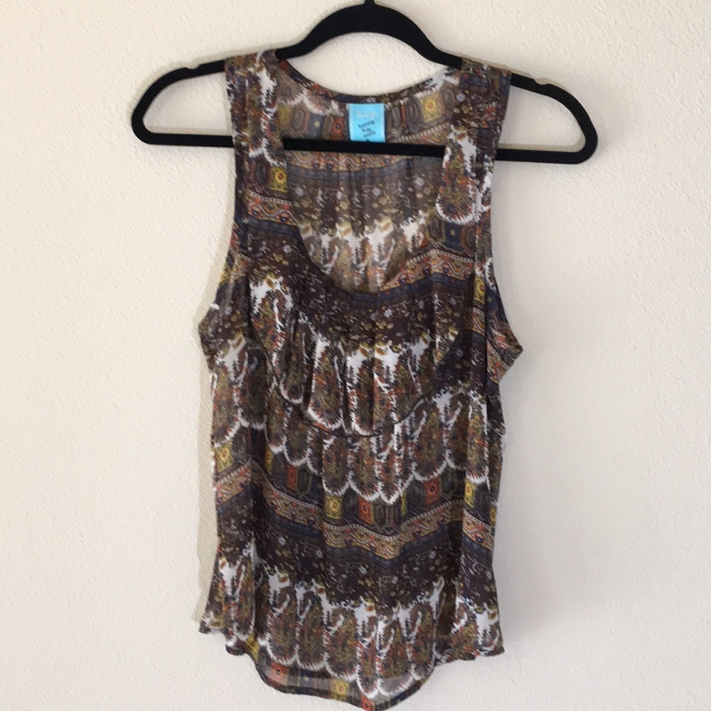 NWOT! h.i.p Sz M Sheer multi color tank